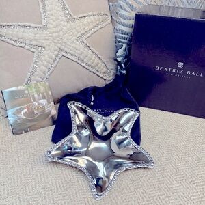 Beatriz Ball Silver Ocean Starfish Bowl NWT❣️